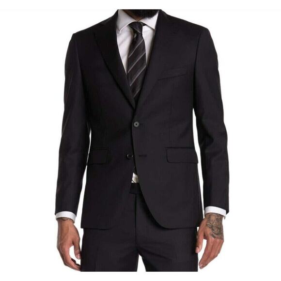 Alton Lane Other - Alton Lane Men's Suit Jacket Tailored Fit Notch Lapel Collared Sz 38S Black NWT